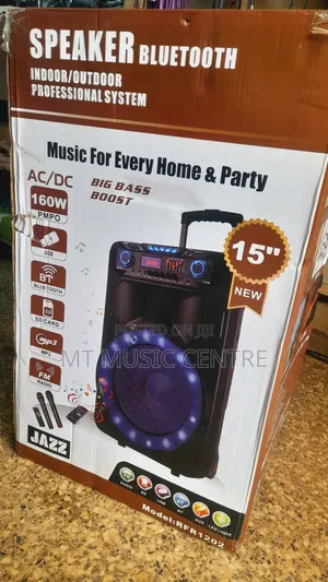 Jazz Rechargable Speaker 15 Public Address Two Microphones