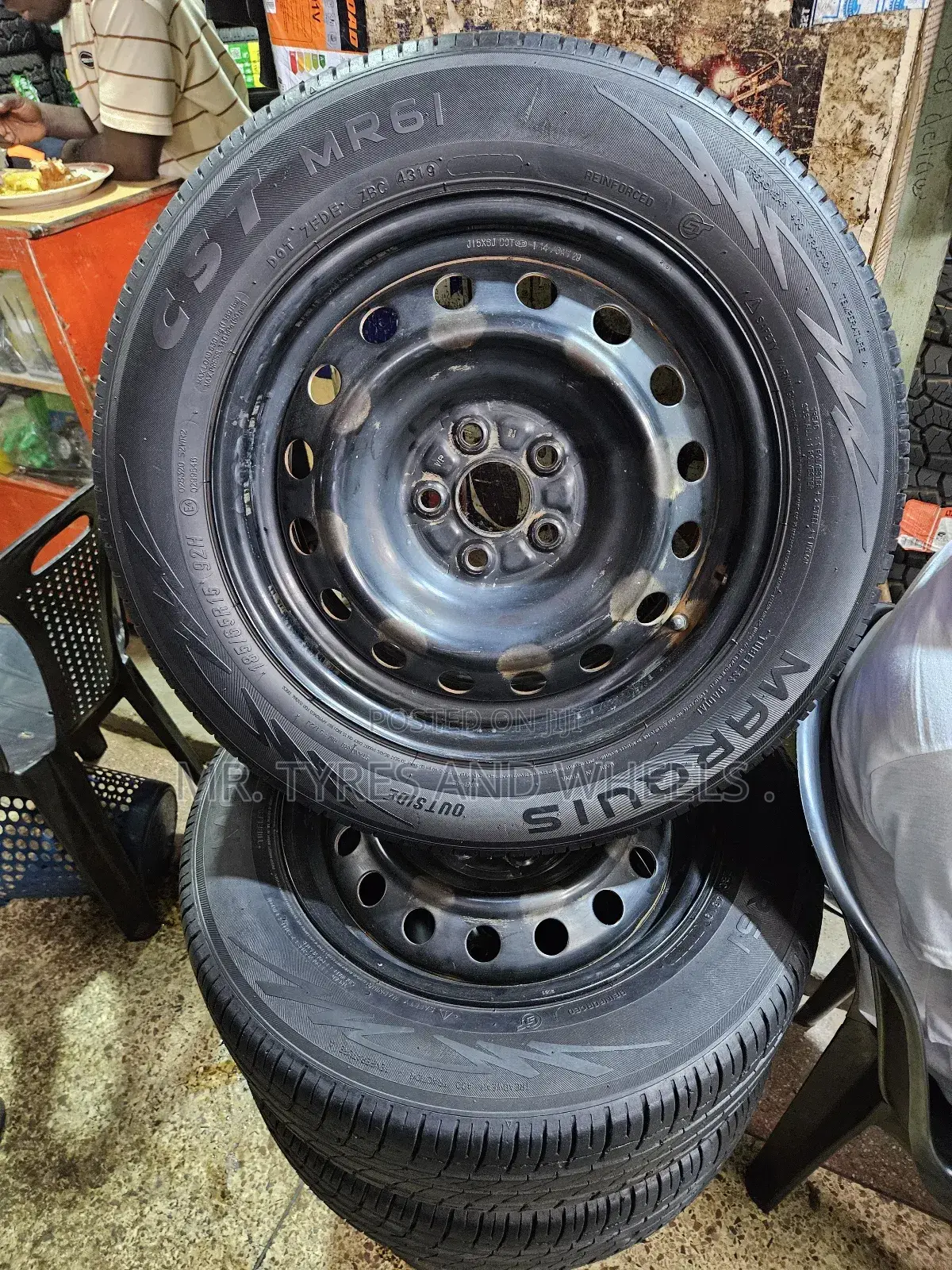 Size 15 Rims and Tires Primol or Wish Audinary Rims.