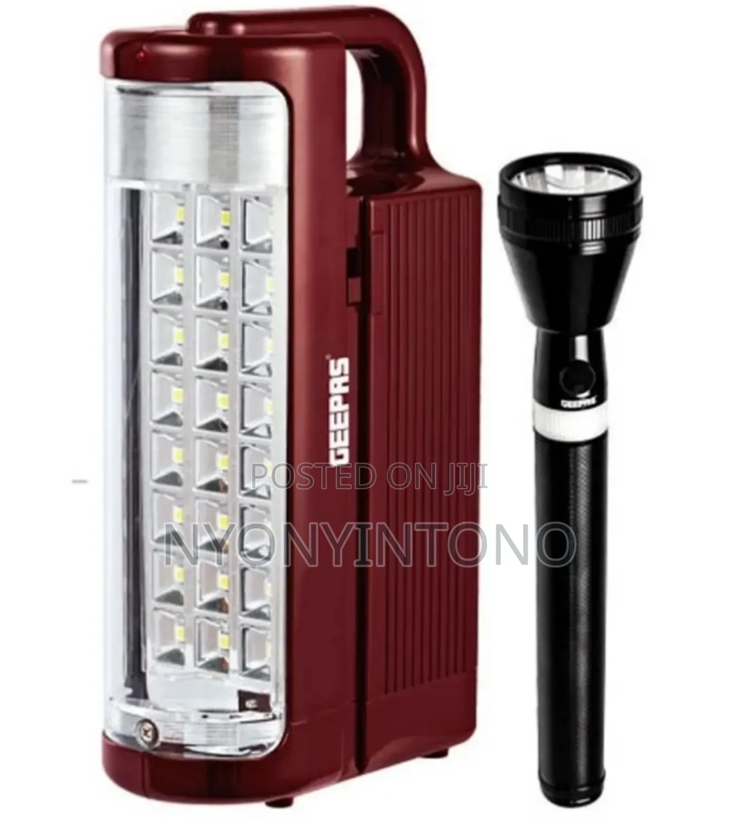 Geepas Rechargeable Led Lantern + Digital Flashlight Combo