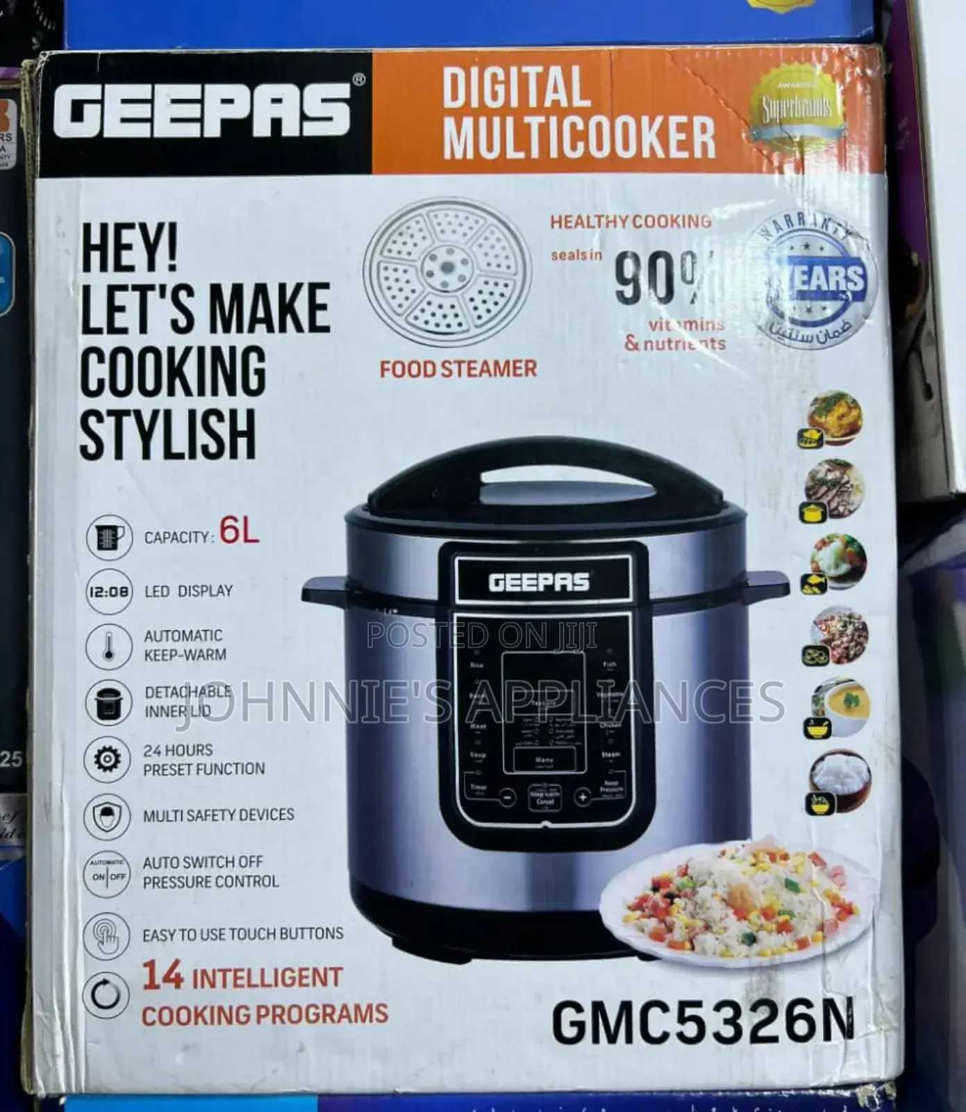 Geepas Electric Pressure Cooker 6l
