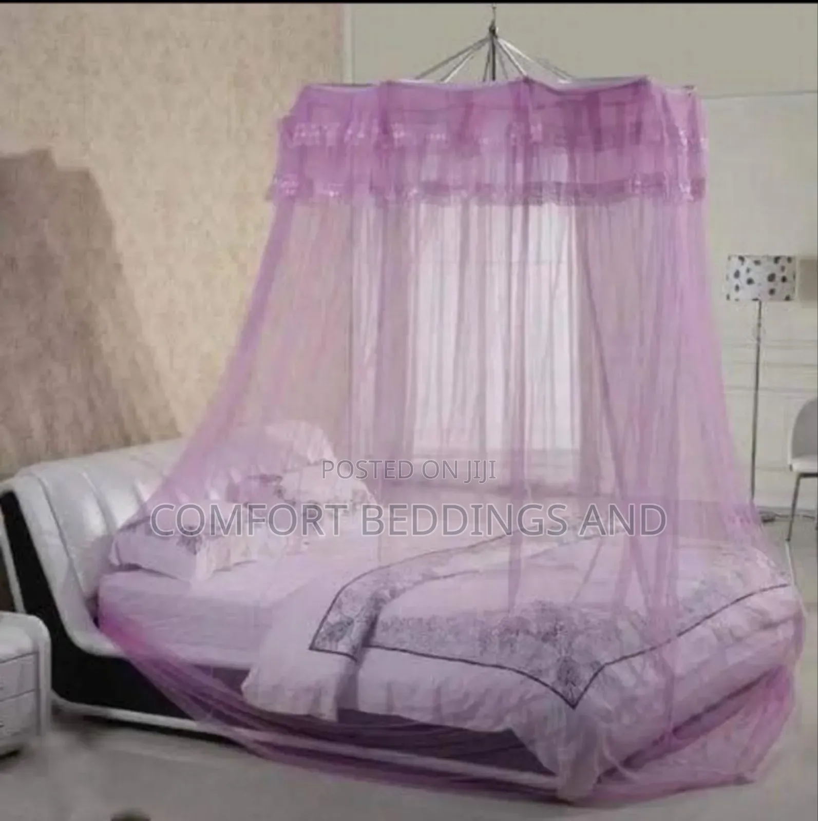 Round Umbrella Mosquito Net Purple 6*6