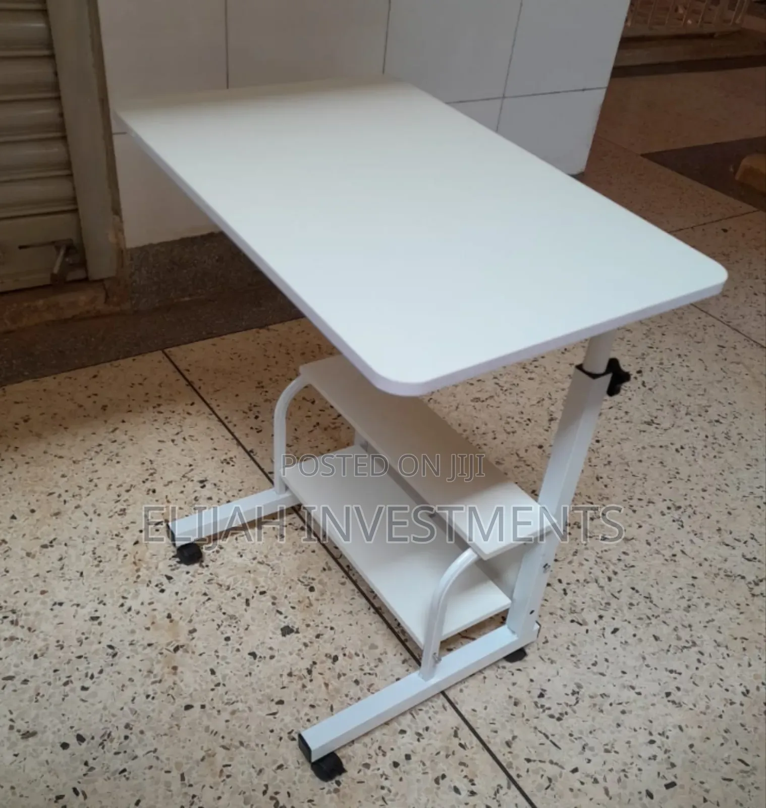 Rolling Cart Tilting Bedside Table With Wheels