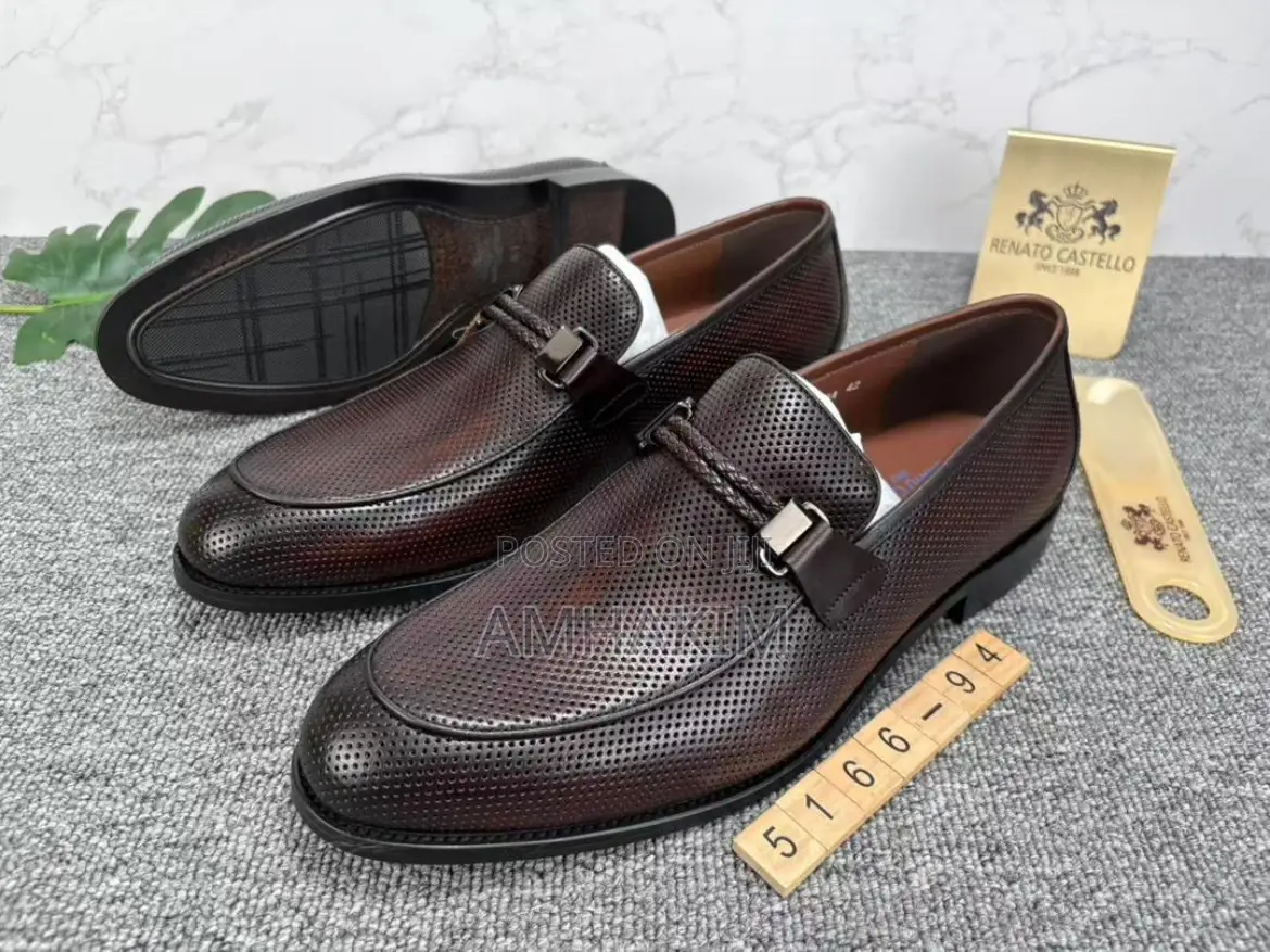 Classic Braided Leather Renato Castello Loafers in Stock