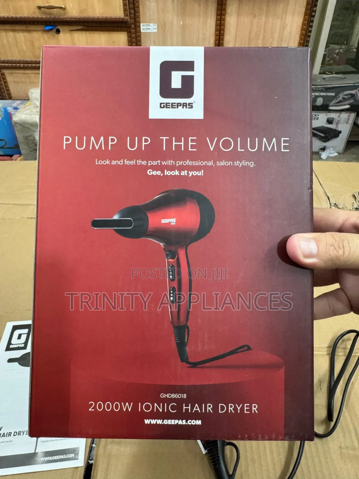 Geepas Ghd86018 Hair Dryer 2 Speed-3heat Coolshot Ionic