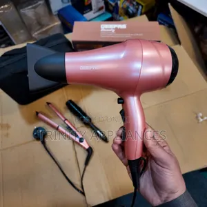 Geepas 4 In1 Hair Dressing Set- Hair Dryer,Straightener,Bag