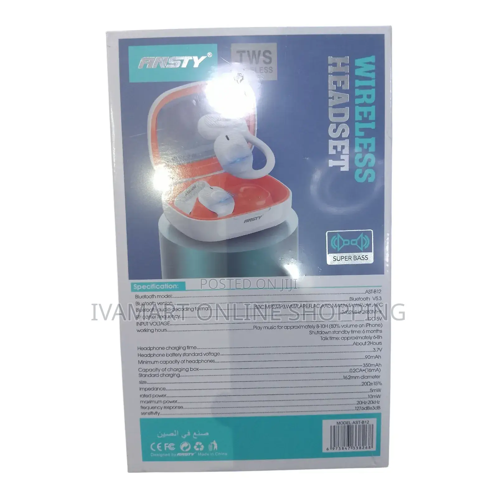 Ansty TWS – Super Bass, Super Clear, 8 HRS Music