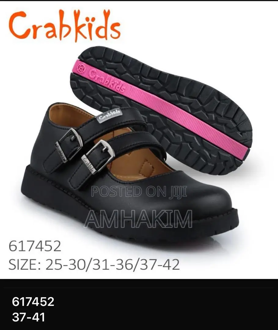 New Children Strap Leather Cran Kid School Shoes in Stock