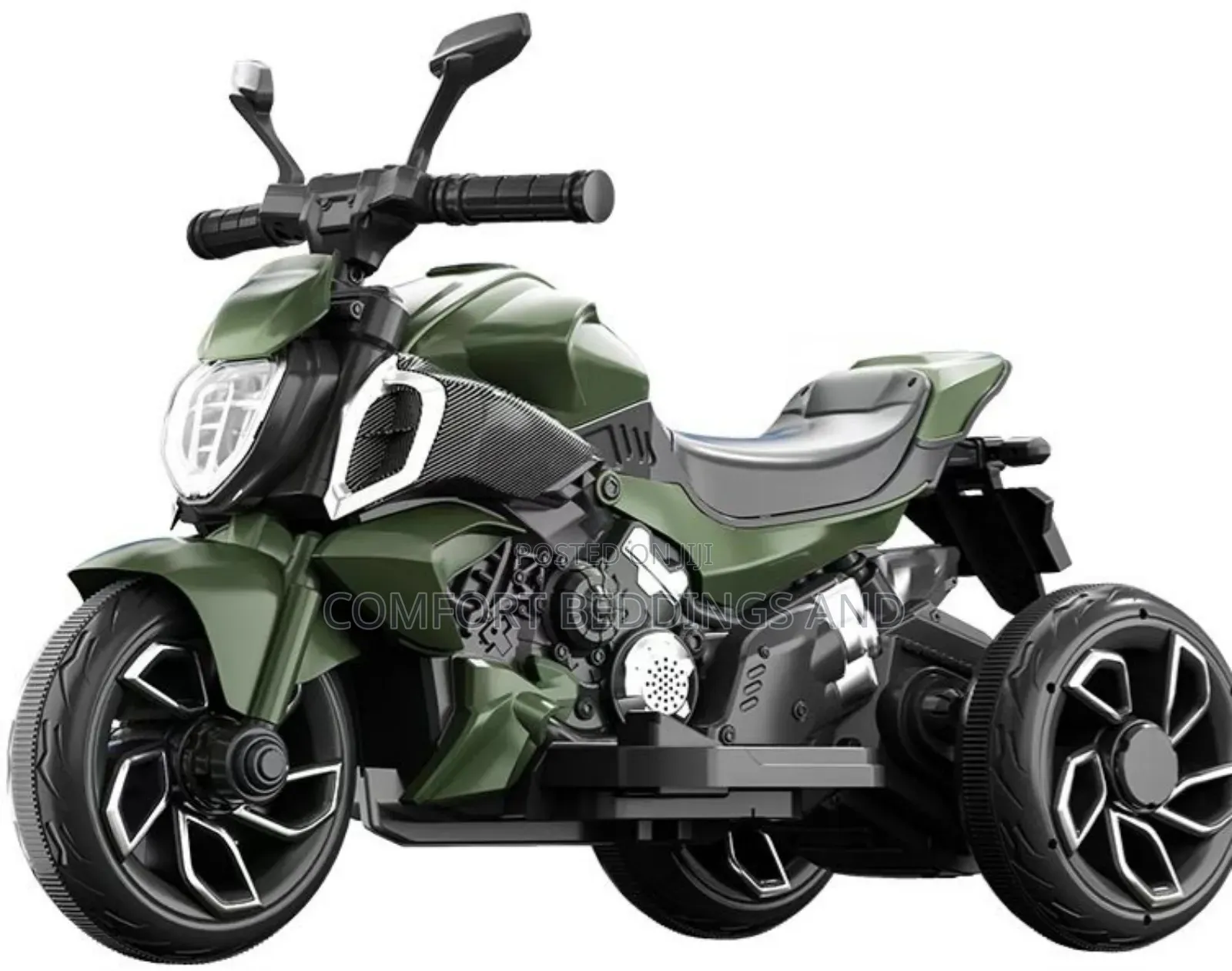 Three Wheel Rechargeable Motorcycle Green