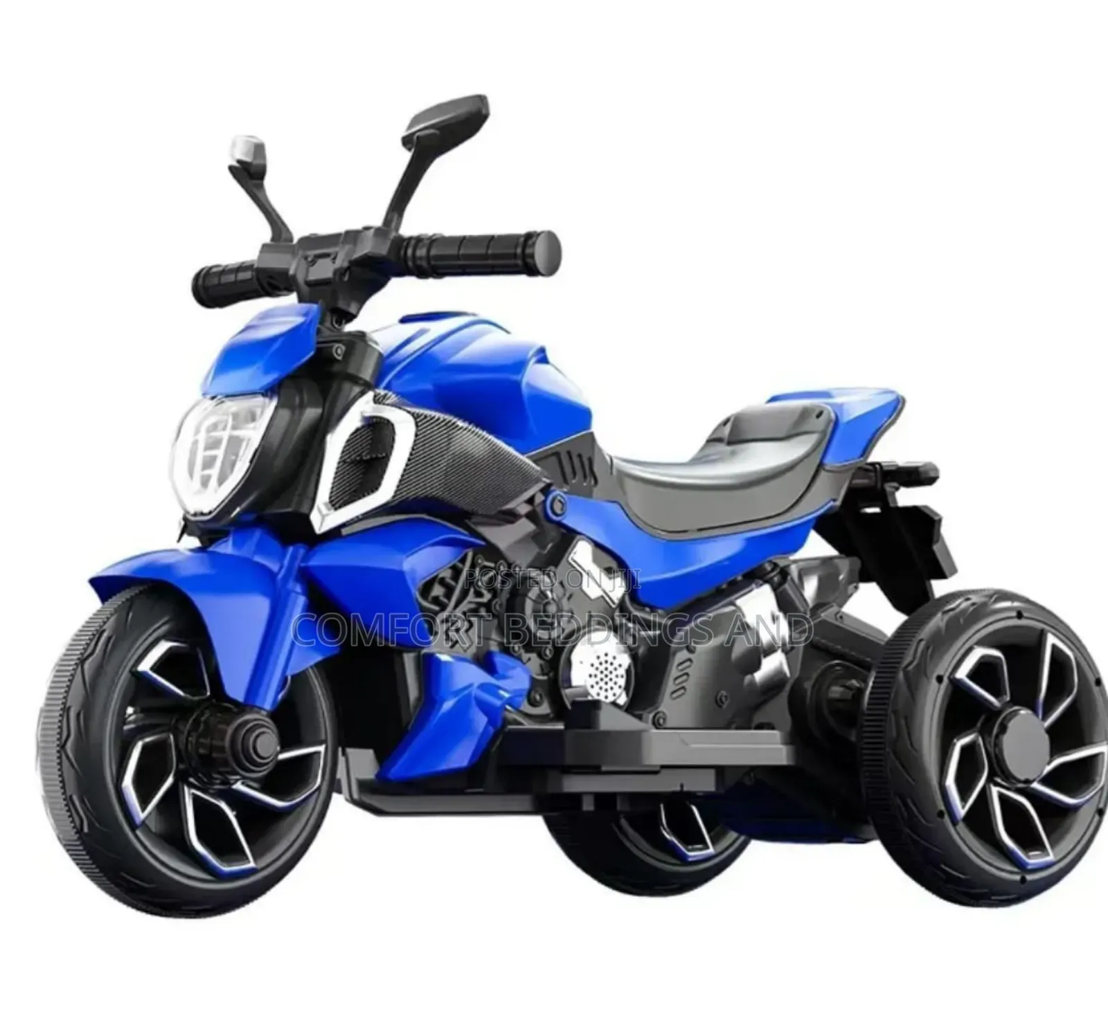 Three Wheel Rechargeable Motorcycle Blue
