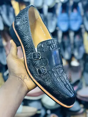 Photo - Classic Men’S Black Leather John Foster Loafers Shoes