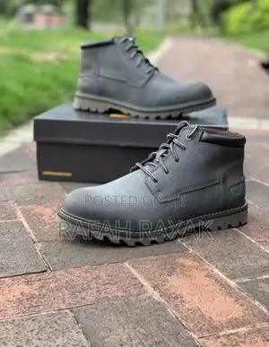 Photo - Original Grey Mid-top Caterpillar Leather Boots