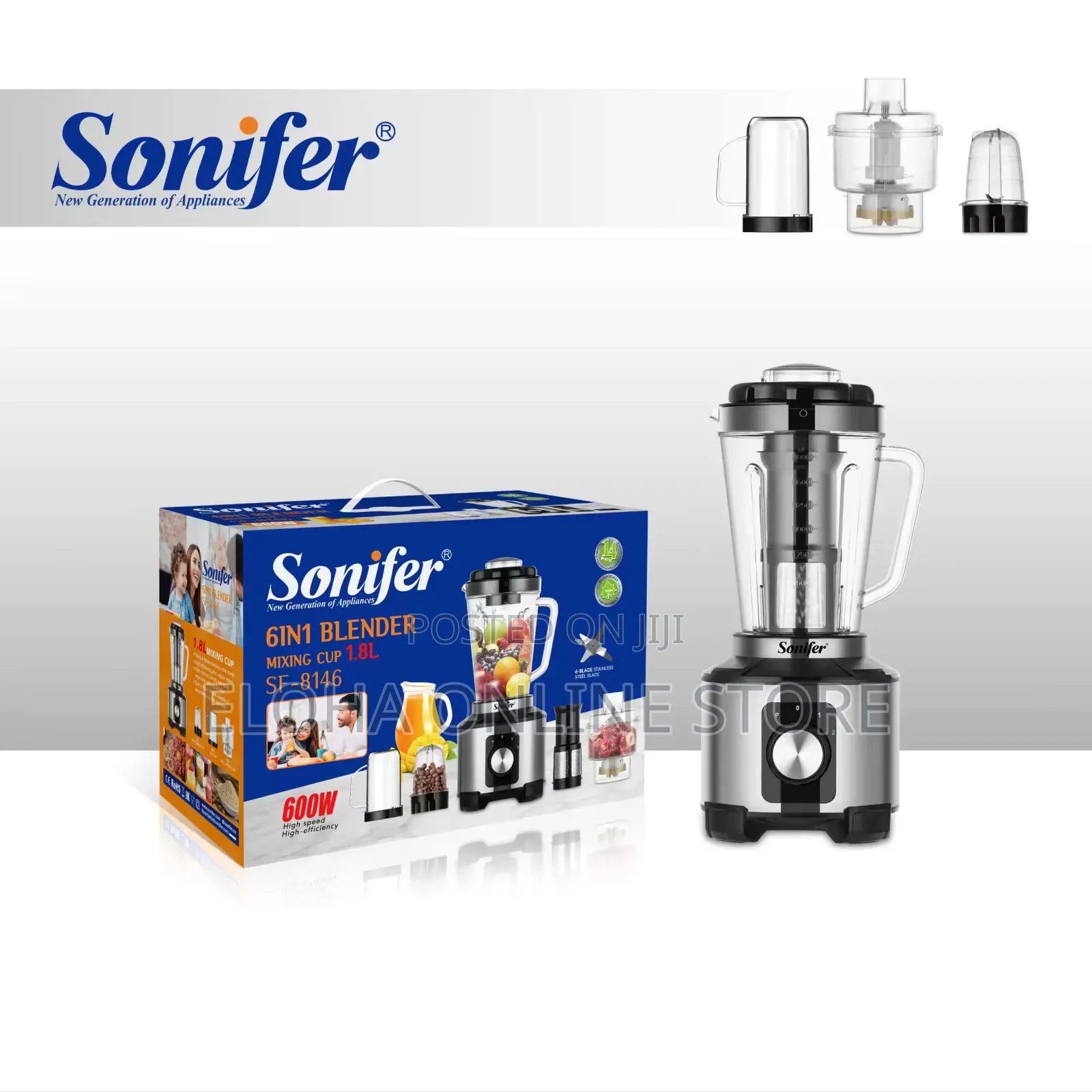 Sonifer Sf-81 6 in 1 Multifunctional Mixer Blender
