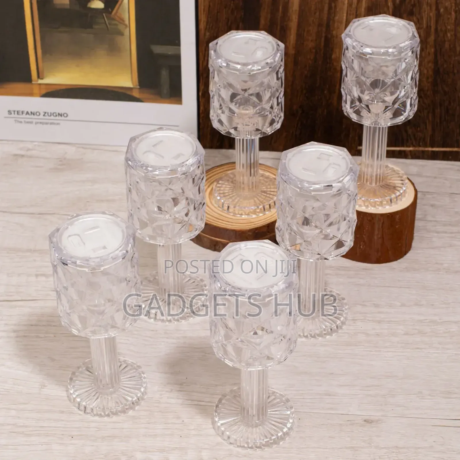 Transparent Diamond Pattern Table Lamp Flameless
Led Candle