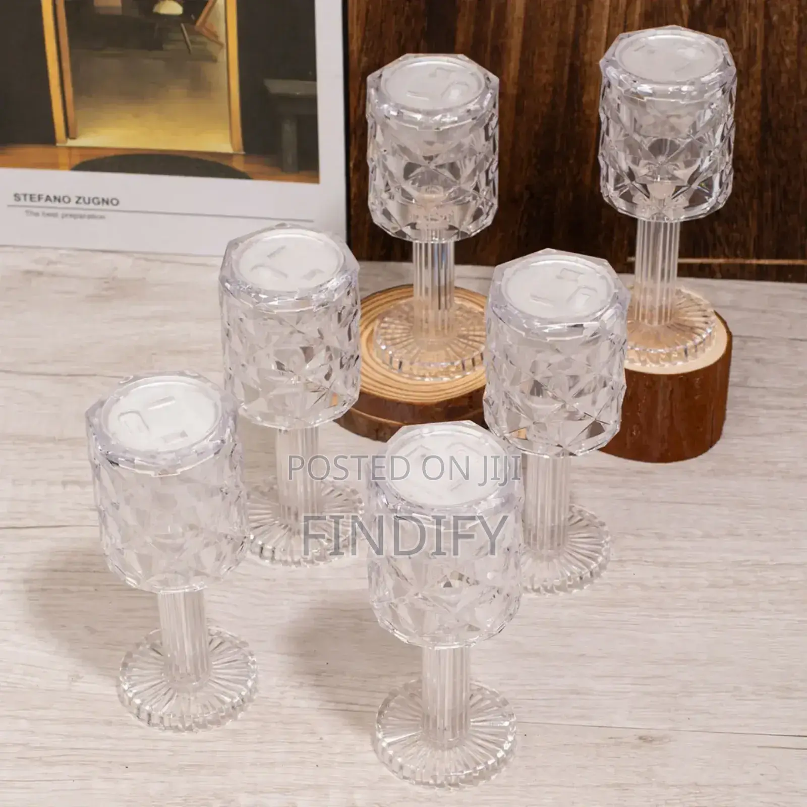 Transparent Diamond Pattern Table Lamp Flameless
Led Candle