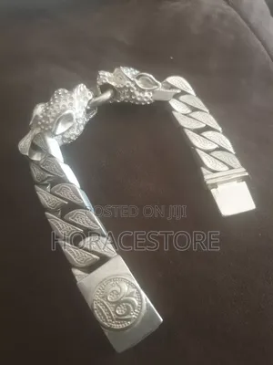 Leopard Double Head Silver Bracelet