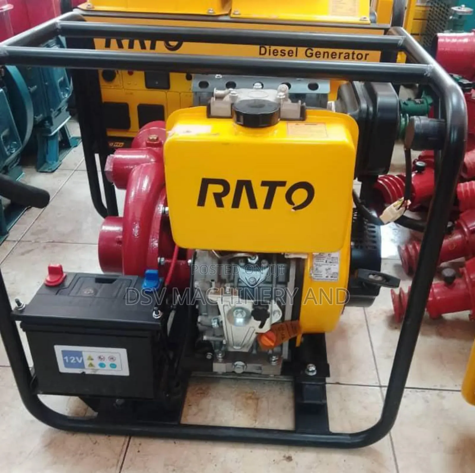 Rato Two Inches High Pressure Water Pump of 80metres Head