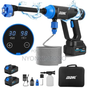 MDHL Best-Quality Rechargeable Pressure Washer + 2 Batteries