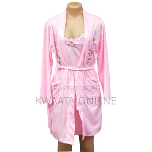Cotton Robes Long Sleeve for Women Belted Nightgown