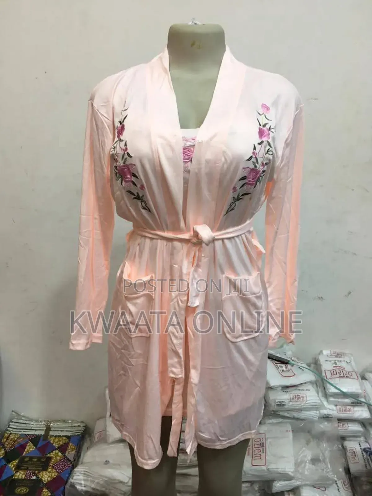 Cotton Robes Long Sleeve for Women Belted Nightgown