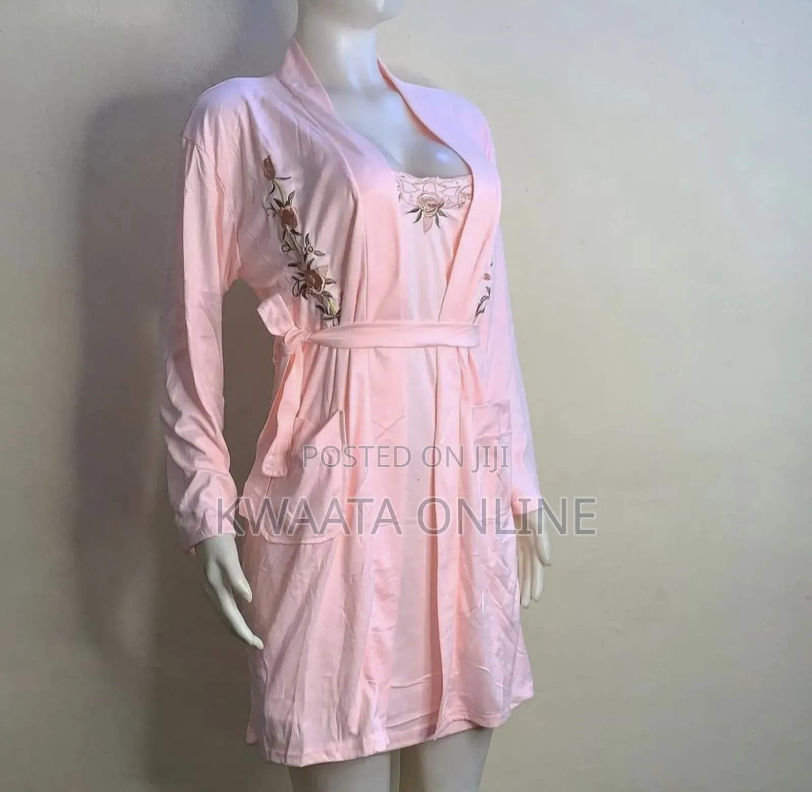 Cotton Robes Long Sleeve for Women Belted Nightgown