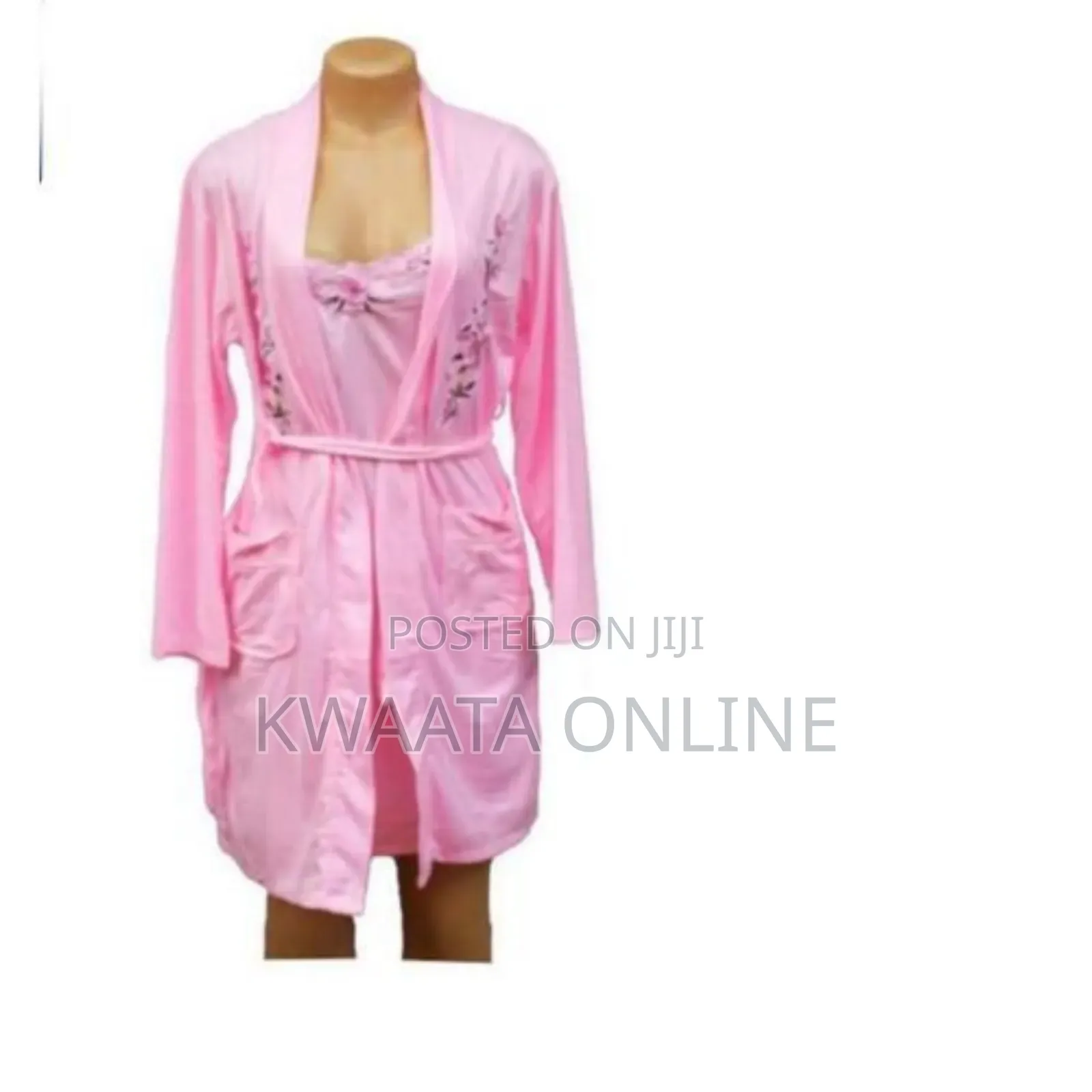 Cotton Robes Long Sleeve for Women Belted Nightgown