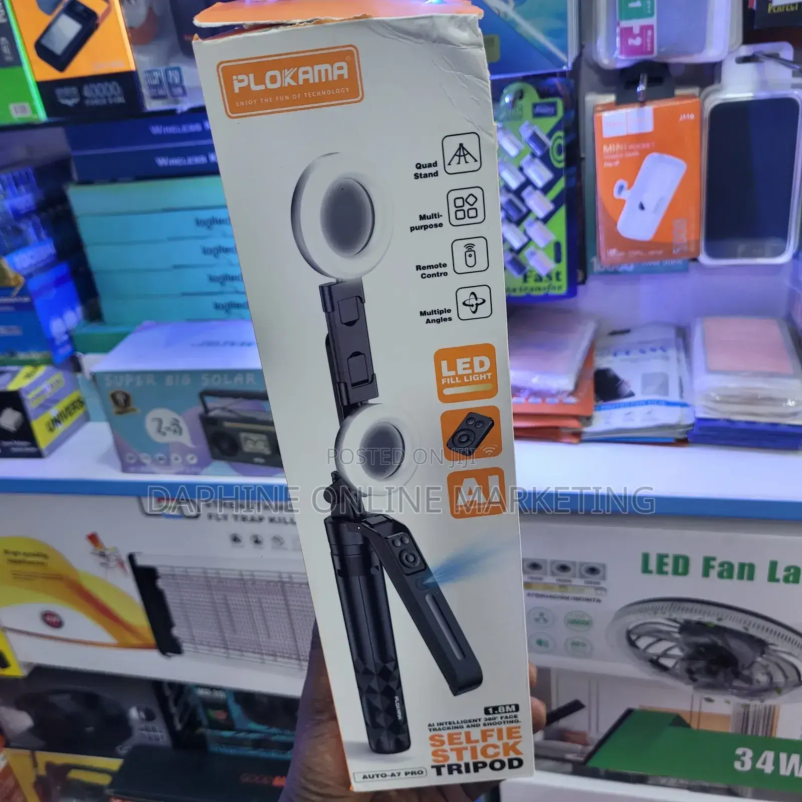 Selfie Stick Auto A7 Pro With Lights
