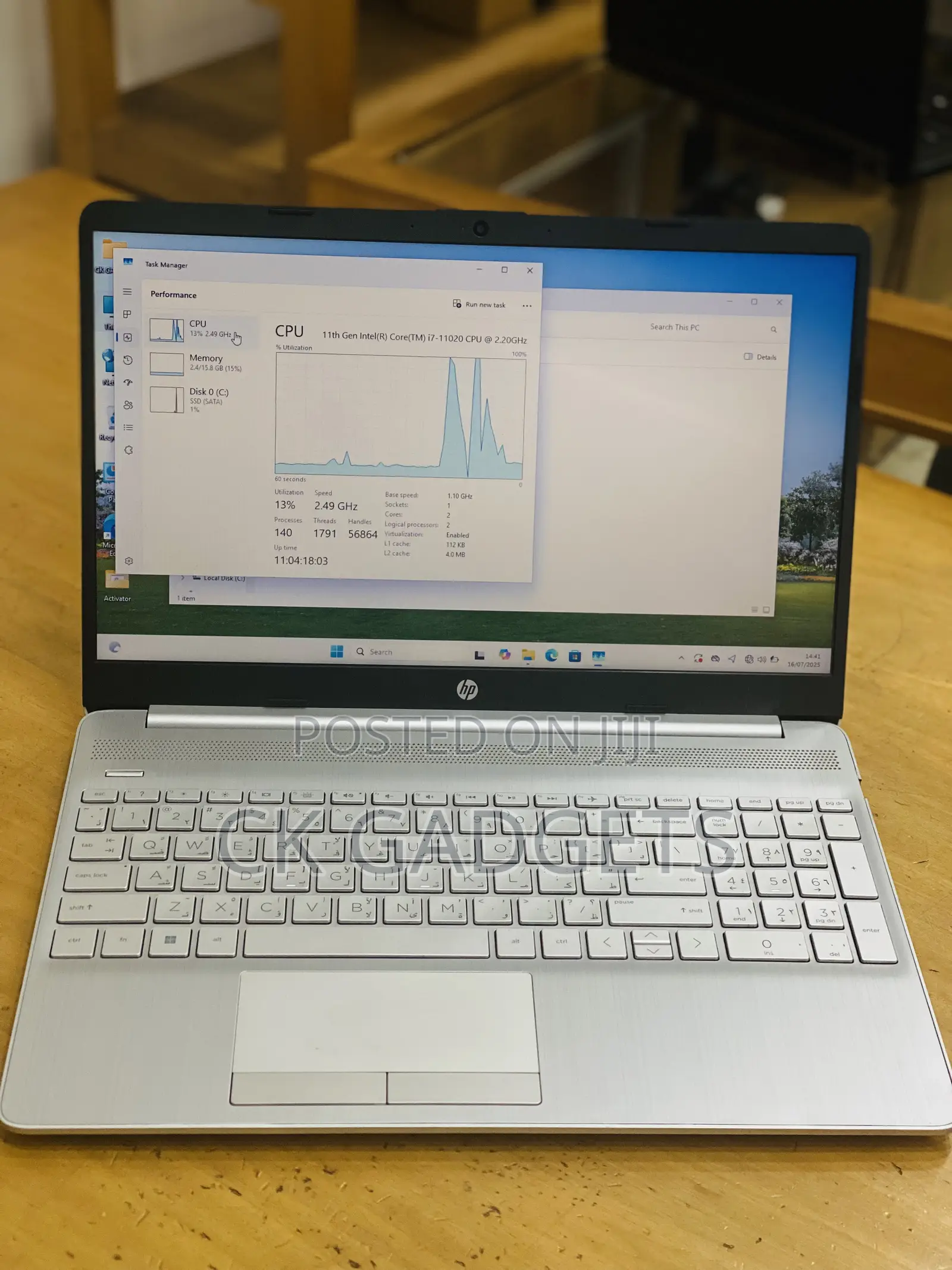New Laptop HP 15-Gw0023od Slim 16GB Intel Core I7 SSD 500GB