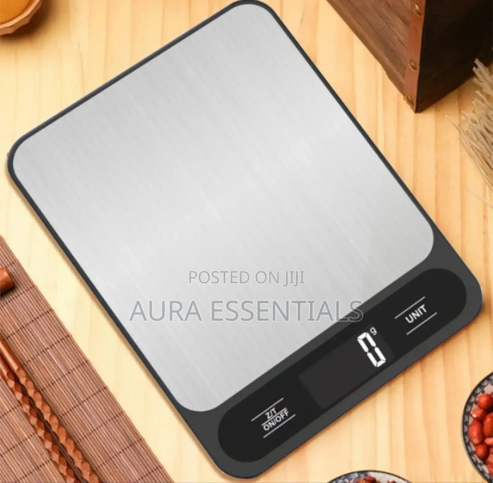 Digital Home Kitchen Weight Scale, Silver Black