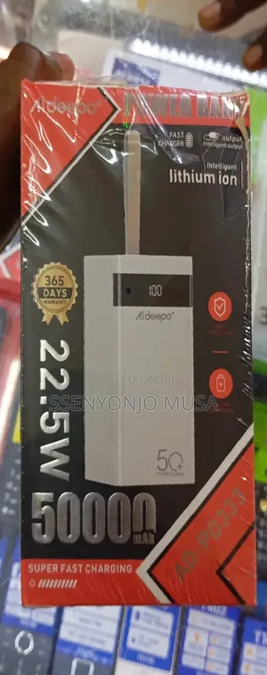 Aldeepo 50000mah Power Bank With 22.5w Fast Charging