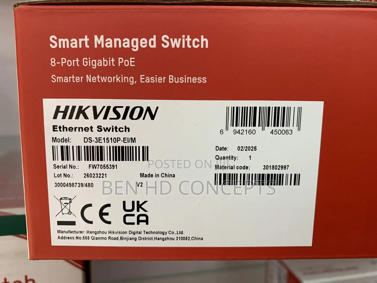 8 Port Poe Switch Gigabit Hikvision