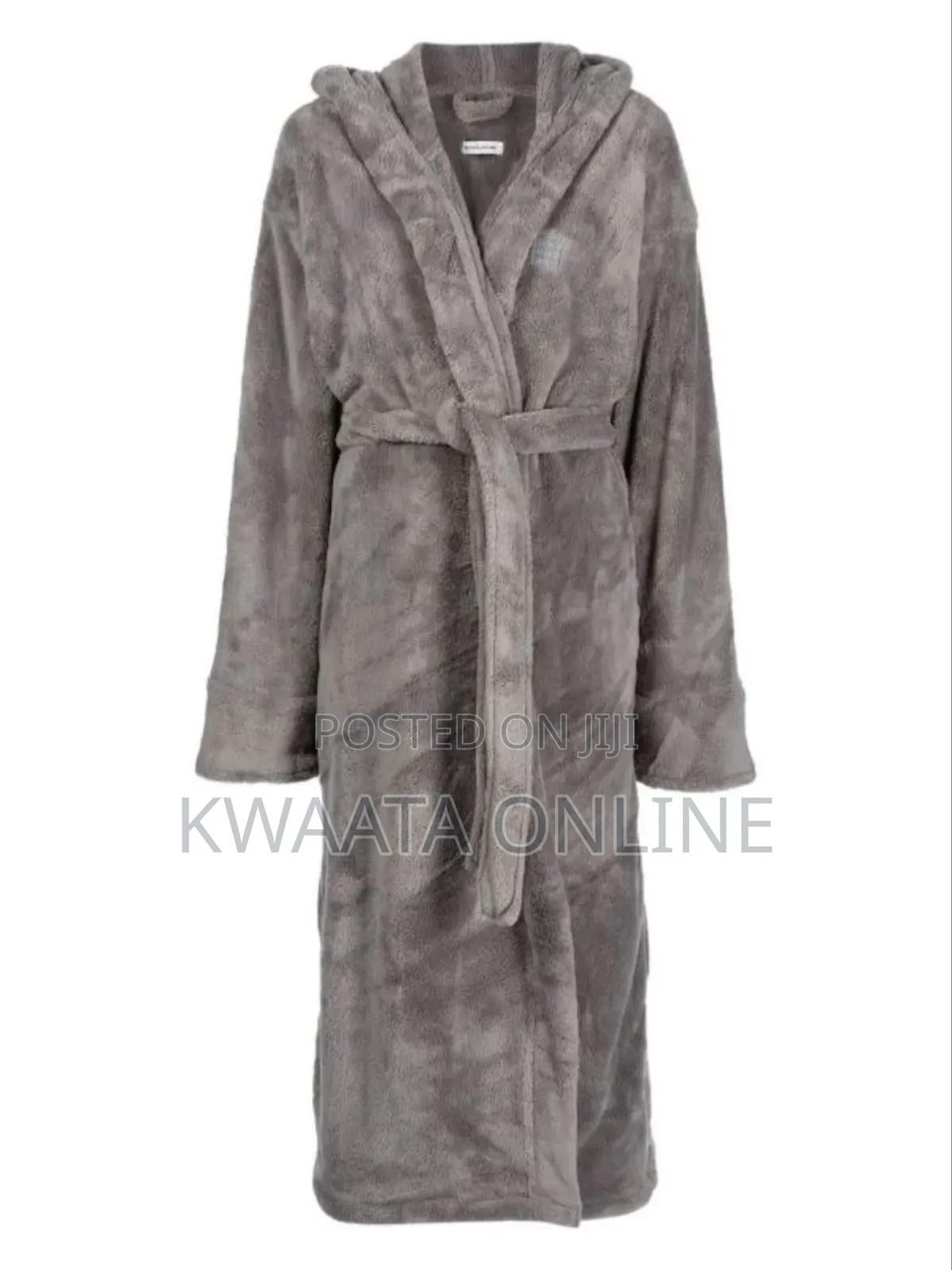 Unisex Fleece Robe Set With Hood, Plush Warm Bathrobe