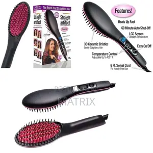Hair Straightener Hot Comb - Black