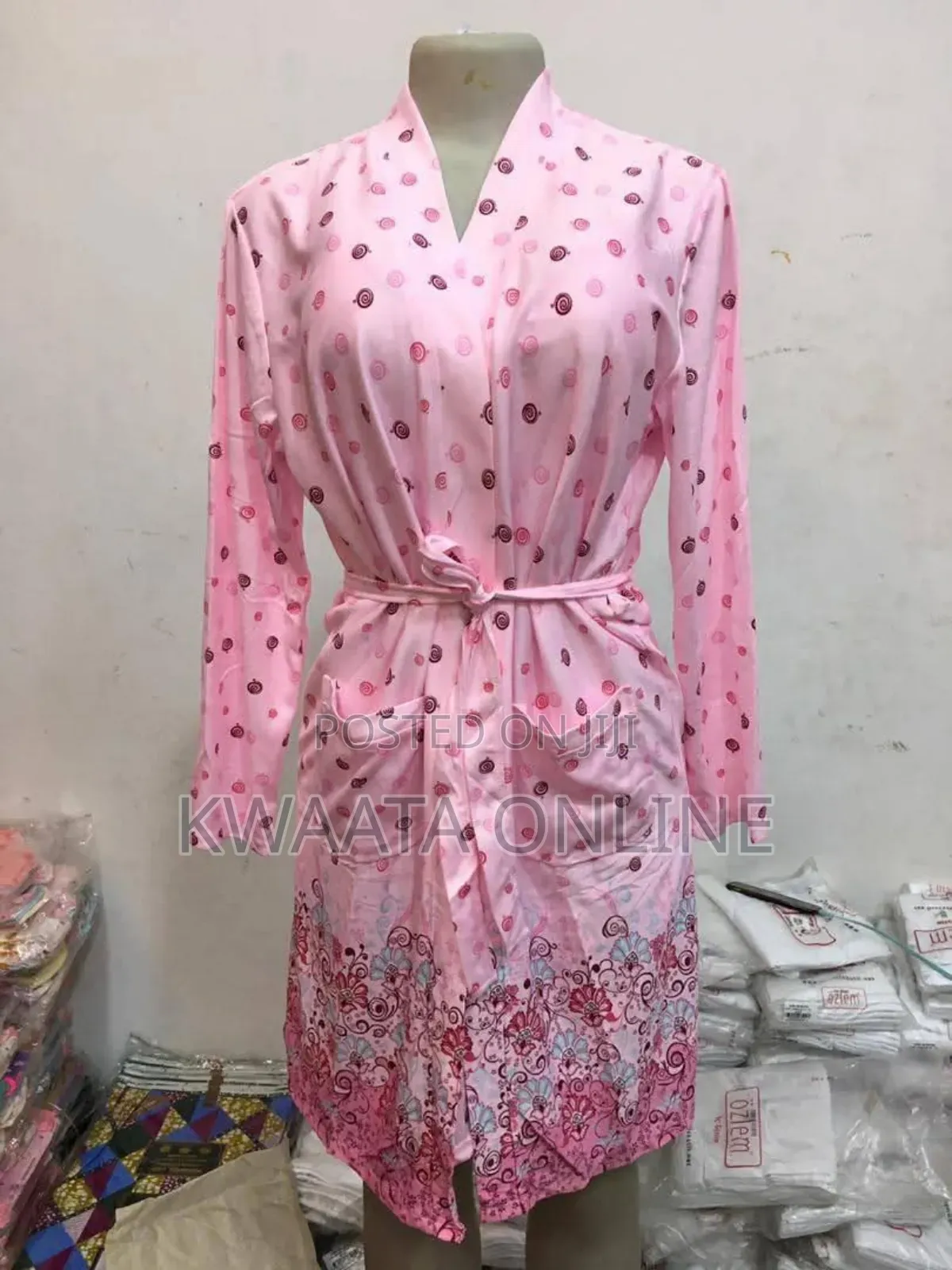 Cotton Nightdress With Robe Women Flower Print