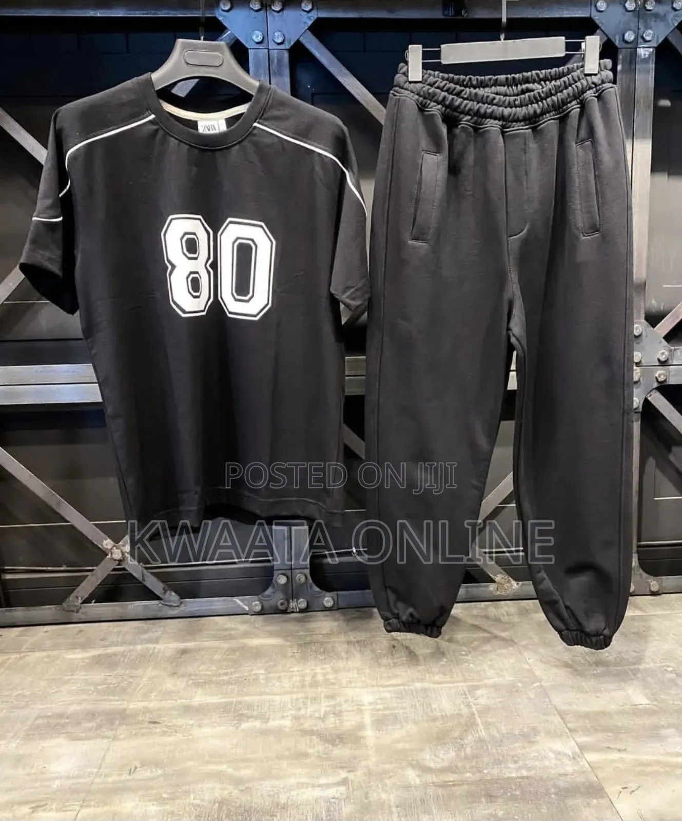 Unisex Sweatpants Cuffed Bottoms Drawstring Baggy Joggers