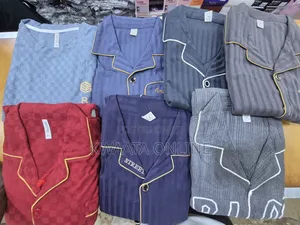 Men Plaid Pajamas Bedroom Lounge Sleepwear Home Clothes