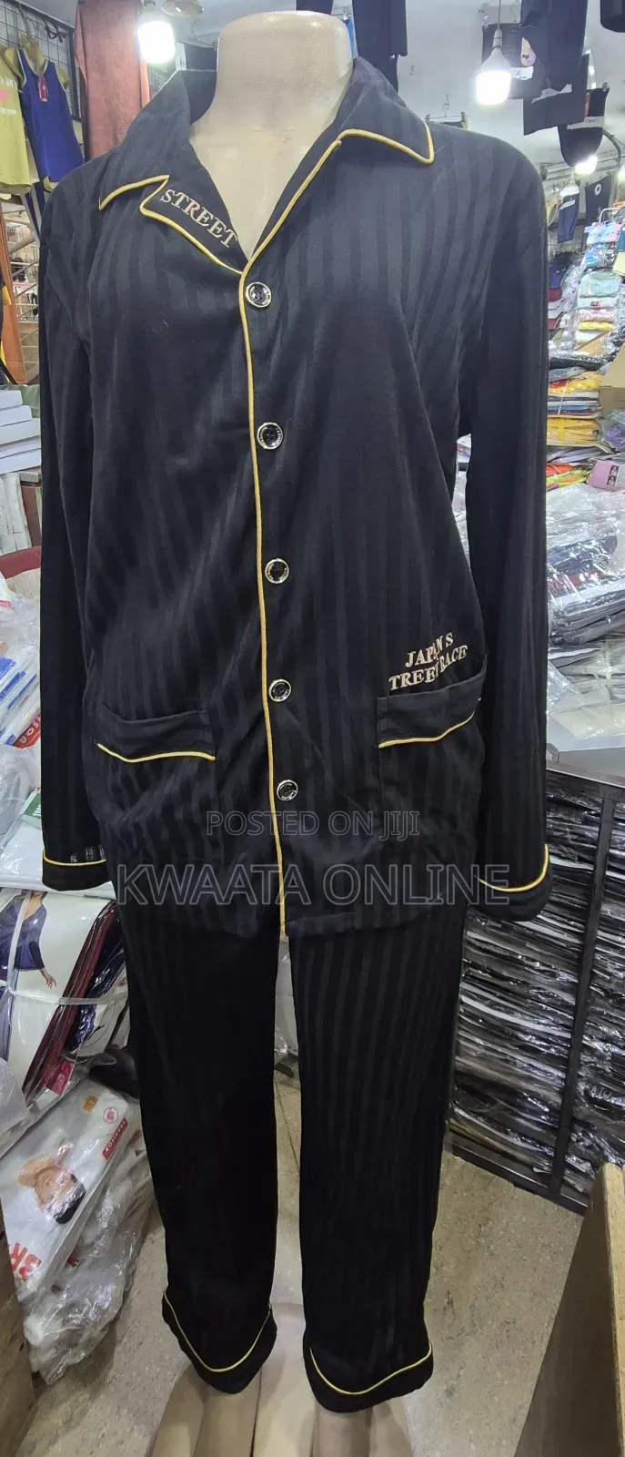 Men Plaid Pajamas Bedroom Lounge Sleepwear Home Clothes