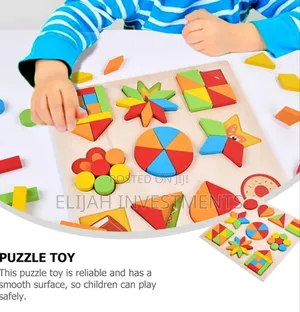 10in1 Wooden Kids Educational Colourful Square Tangram Game