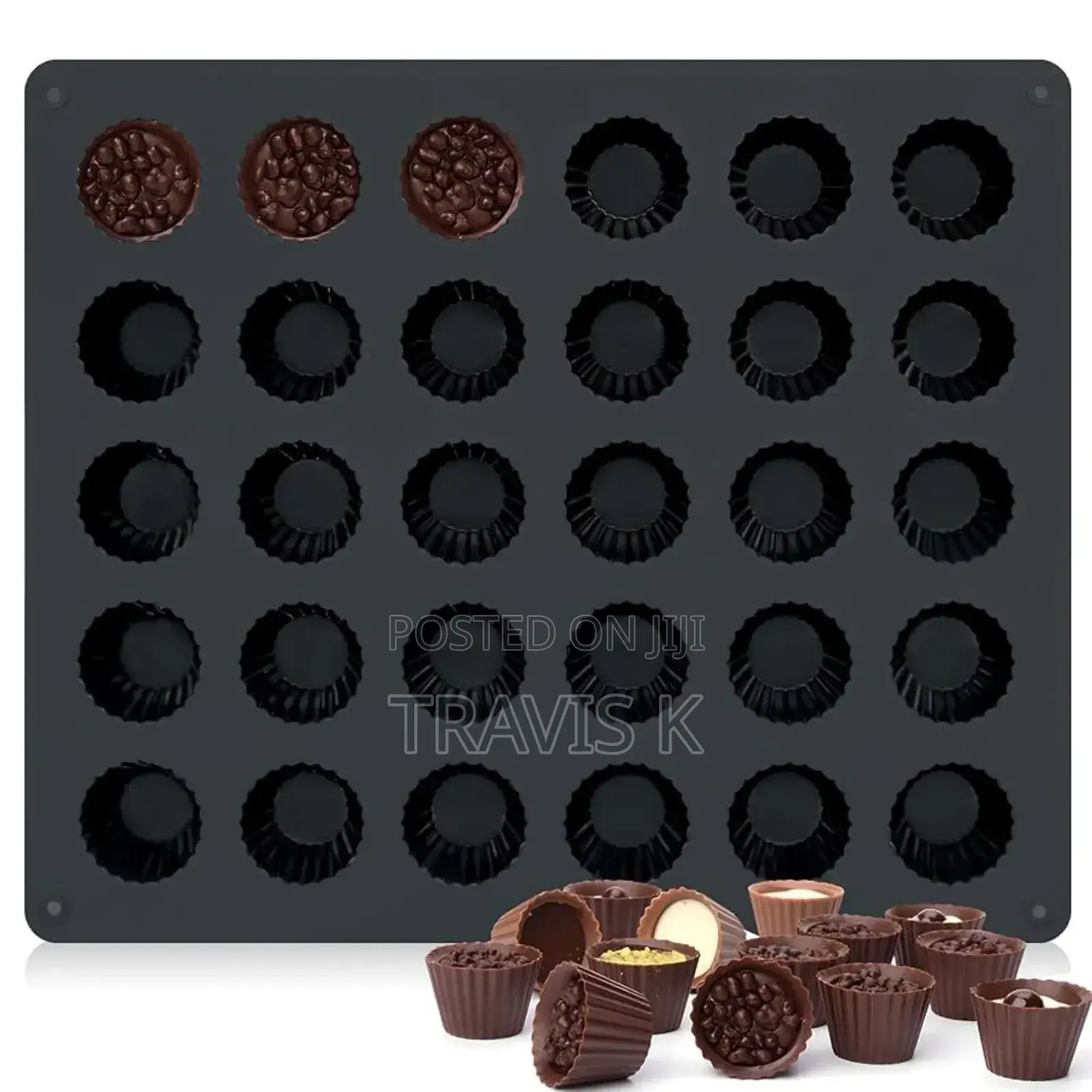 30-Cup Chocolate Food Grade Silicone Molds