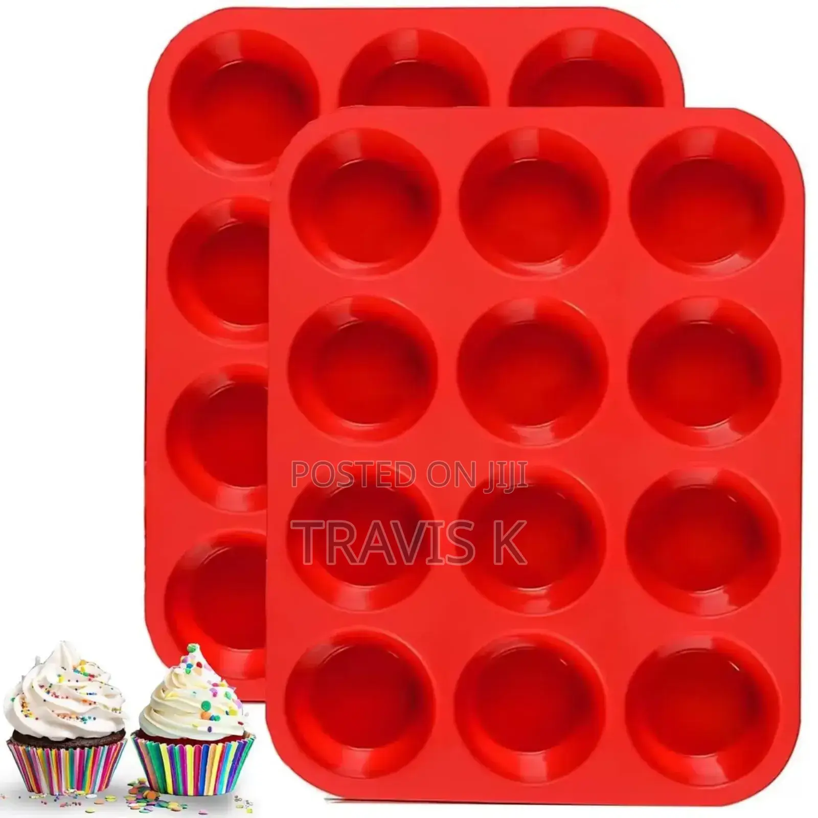 12 Hole Silicone Muffin Cupcake Tray/ Pan