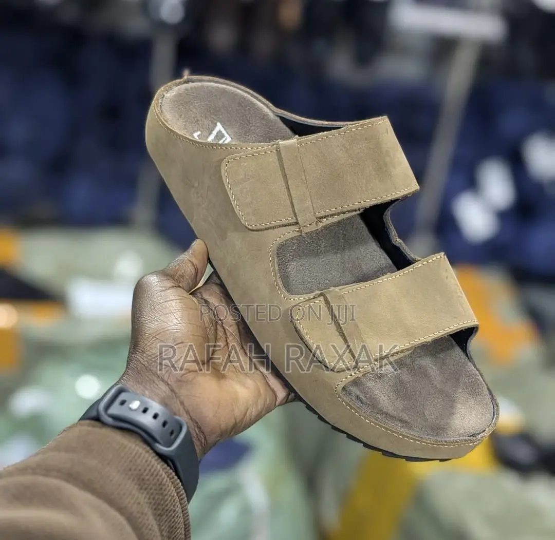 Men’S Brown Zara Double Strap Luxury Sandals