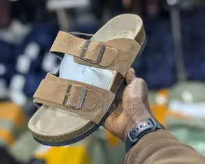 Original Men’S Suede Birkenstock Arizona Double Strap Sandal