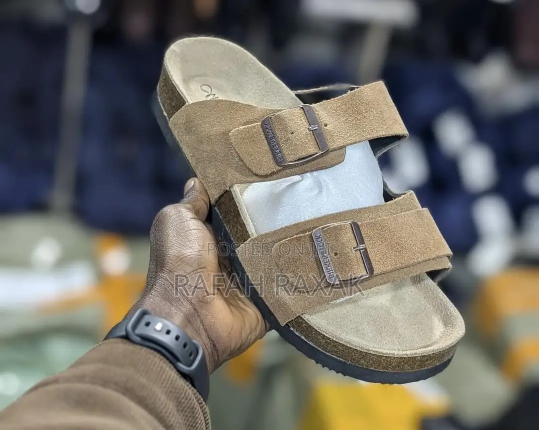 Original Men’S Suede Birkenstock Arizona Double Strap Sandal