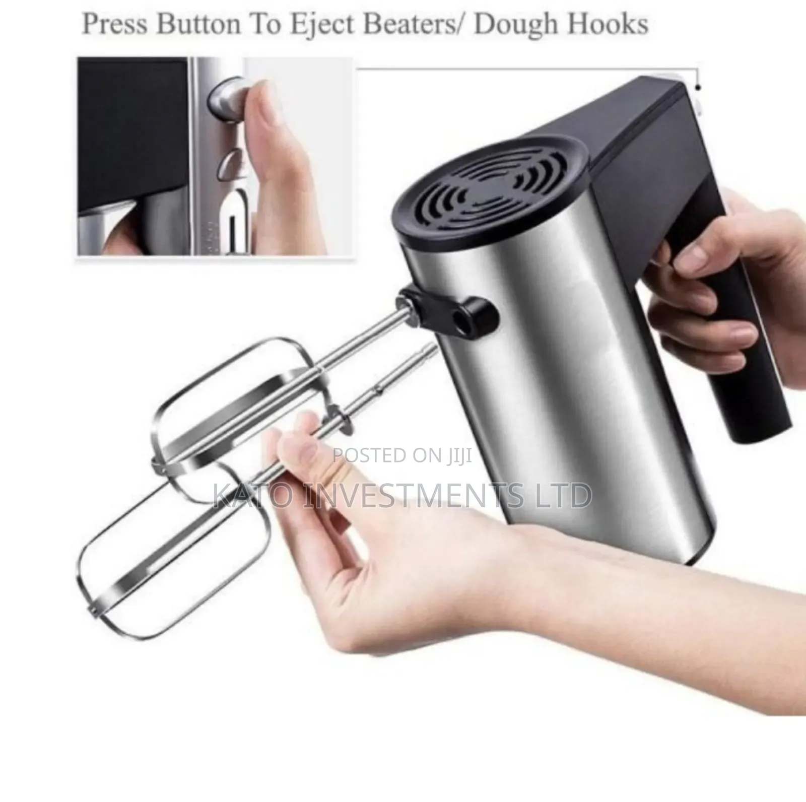 Electric Hand Mixer With 3 Mixing Heads