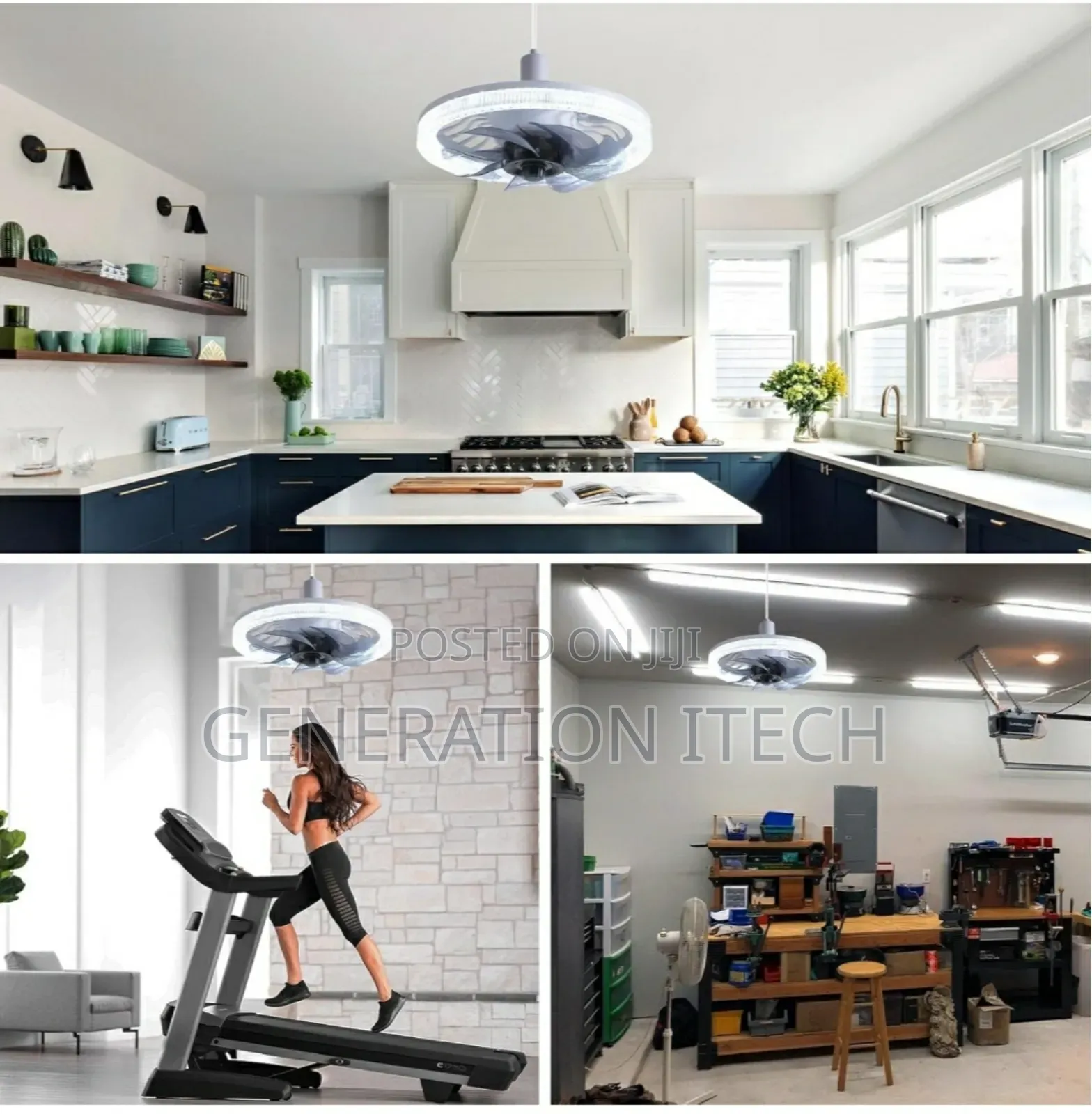 Ceiling Fans With Lights, 12inch Circle
With Remote Control