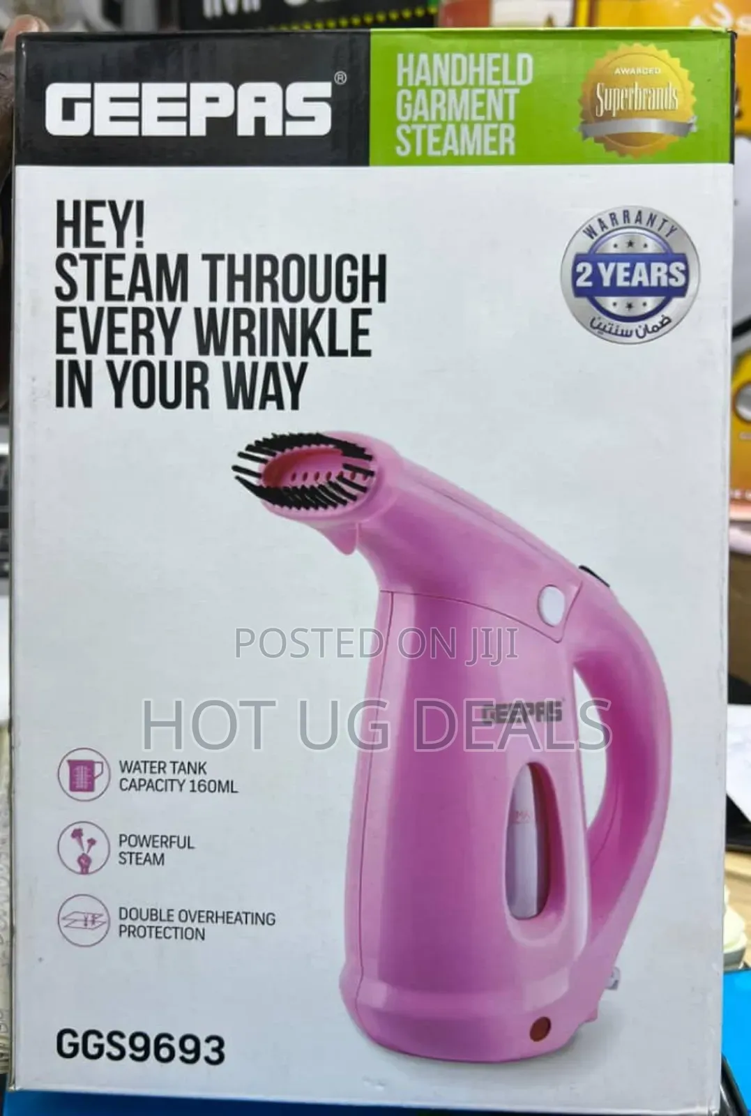 Geepas Garment Steamer - Portable Travel Steamer, 160ml Tank