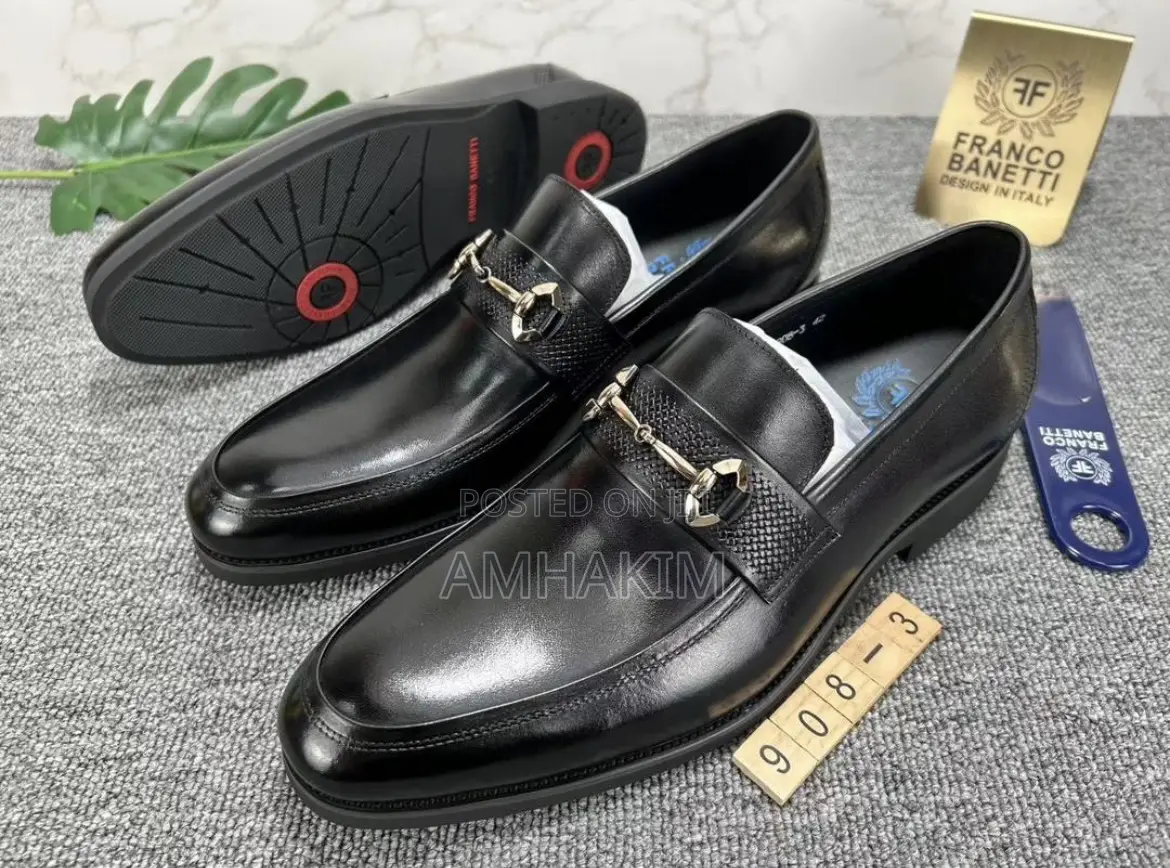 Classic Metal Franco Banetti Cross Buckle Loafers in Stock