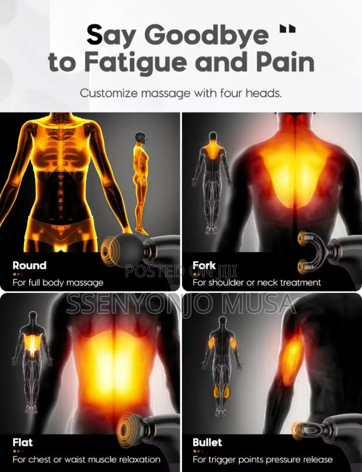 Electric Fascia Massager - Silent Fascia Gun For Deep Tissue
