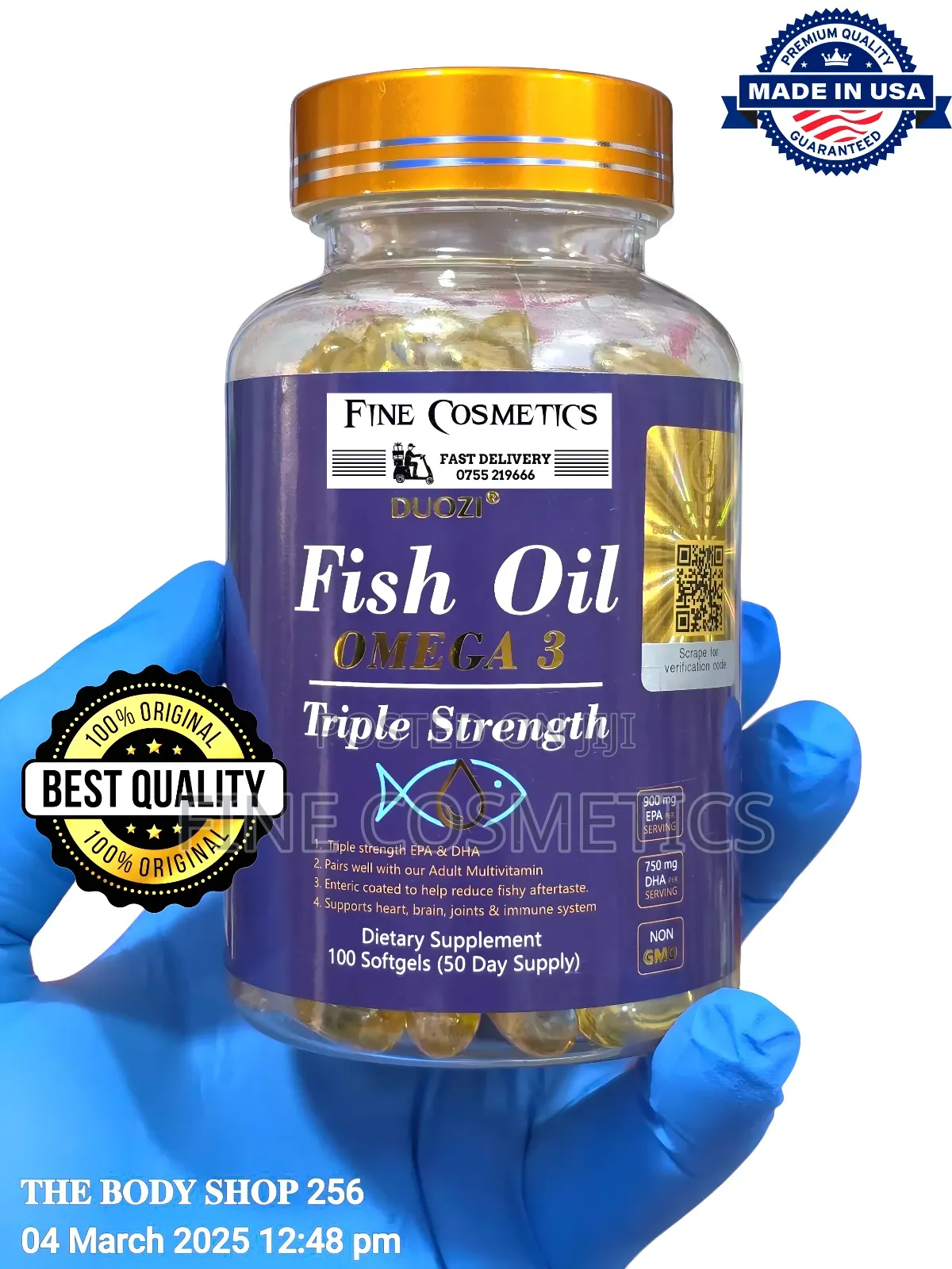 Wholesale Omeg 3 Fish Oil Heart,Brain,Skin,Joints + Immunity