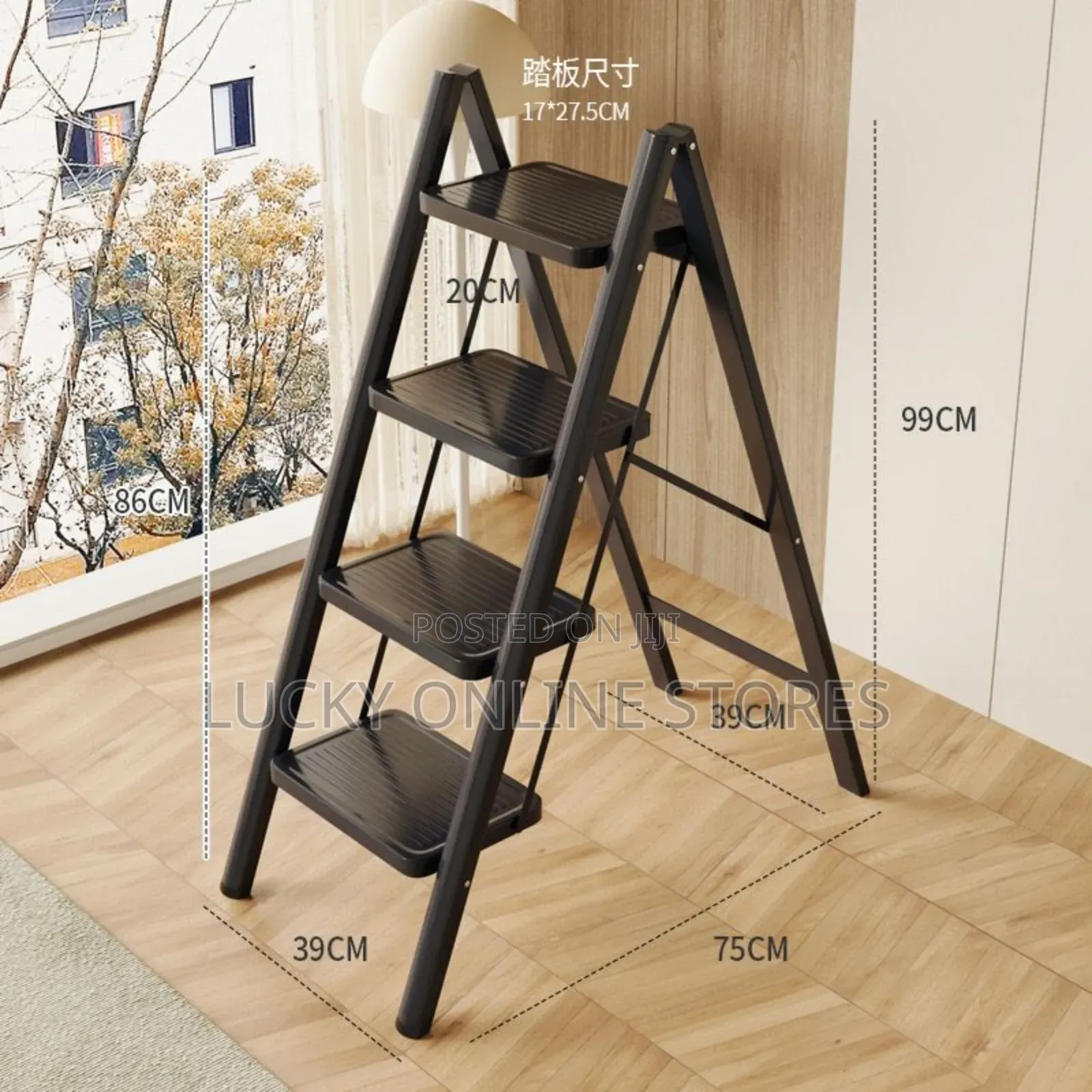 Foldable 4 Step Ladder