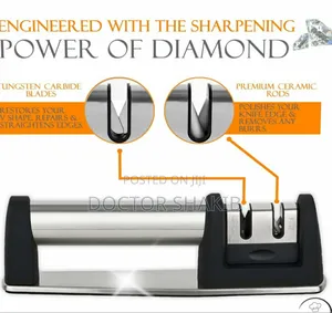 New 2 Stage Diamond Coated Wheel Knife Sharpener